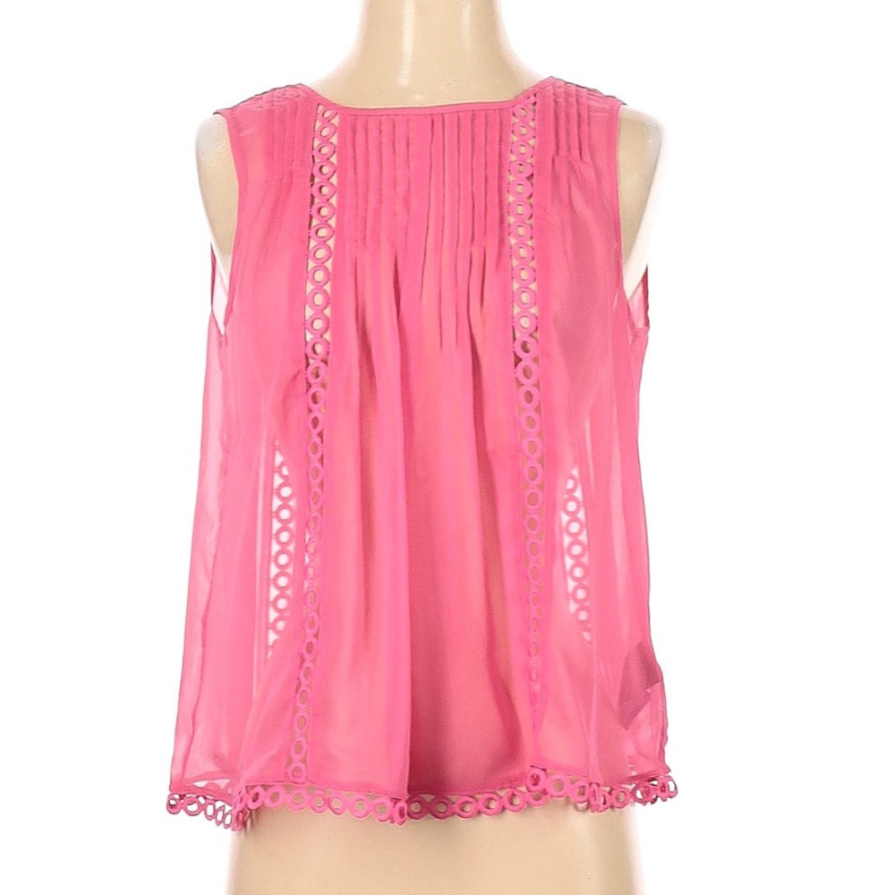 NWT Bebe size XXS Sheer Blouse with embroidered details